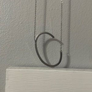 Stirling Silver C Necklace